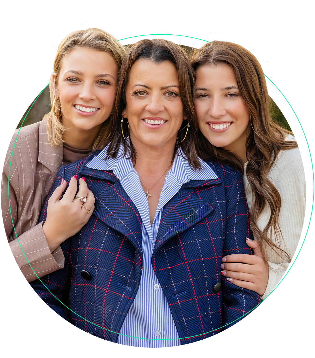 Mindi Johnson, with her daughters Ronnie and Ellie